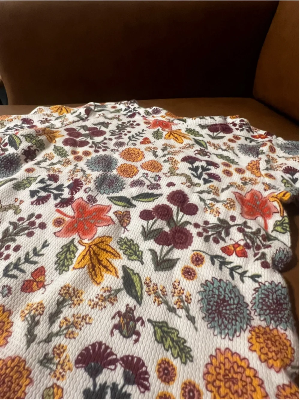 Girls Old Navy Long Sleeve Floral Tee Size 4T White Multicolor
